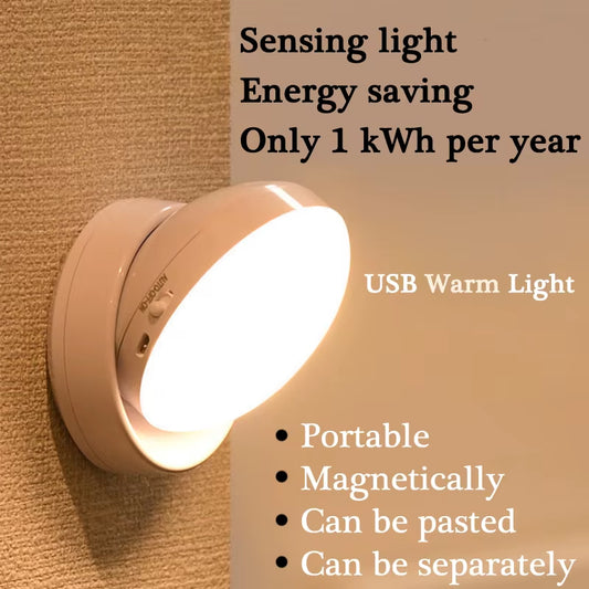 Cabinet Light Motion Sensor Light LED USB LED for Home Lighting Bedroom Closet Wardrobe Cabinet Lamp Rechargeable Lights