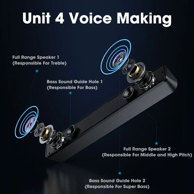 Computer Desktop High-Quality Bluetooth Wired Dual-Purpose High-Volume Microphone Two-In-One Speaker