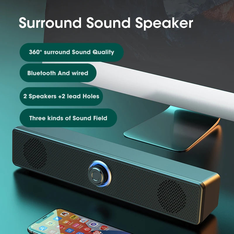 Computer Desktop High-Quality Bluetooth Wired Dual-Purpose High-Volume Microphone Two-In-One Speaker