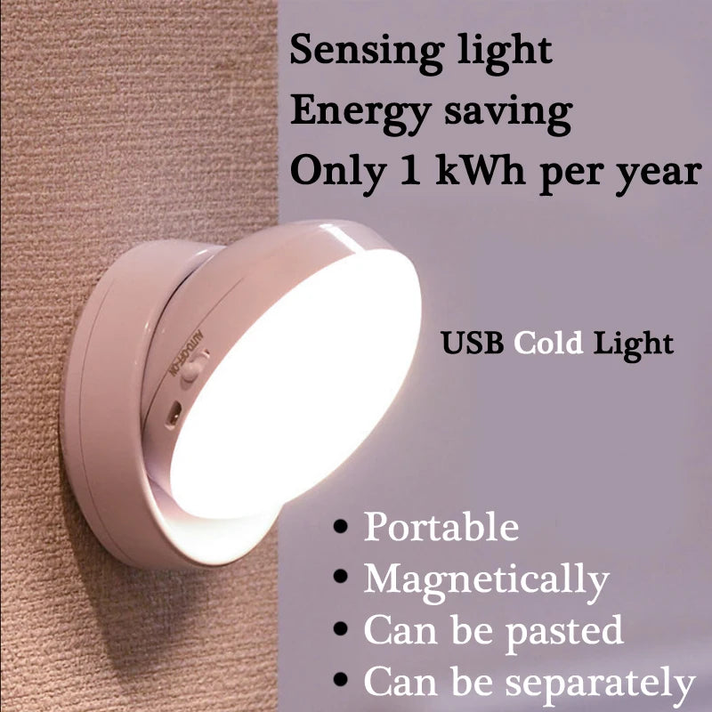 Cabinet Light Motion Sensor Light LED USB LED for Home Lighting Bedroom Closet Wardrobe Cabinet Lamp Rechargeable Lights