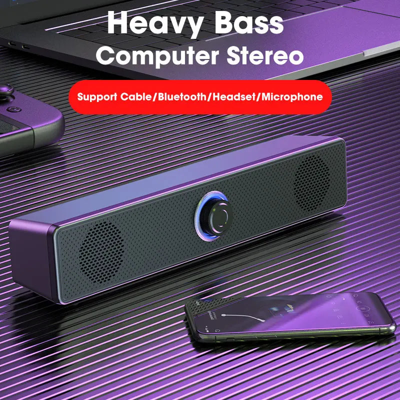 Computer Desktop High-Quality Bluetooth Wired Dual-Purpose High-Volume Microphone Two-In-One Speaker